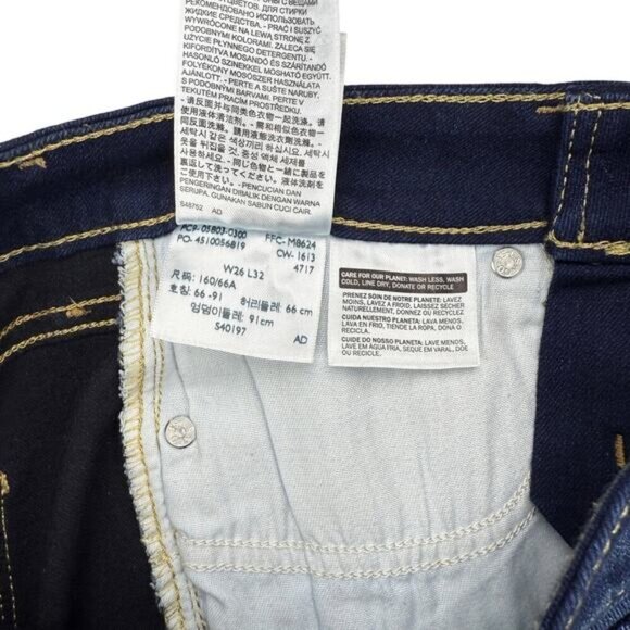 NWT LEVI'S Bold Curvy Skinny Jean Sz 26 x 32 Blue - Picture 7 of 9
